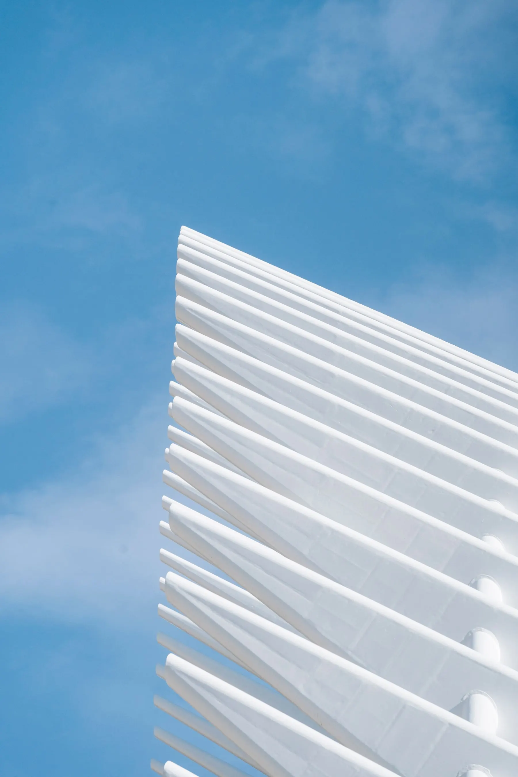Modern architectural structure expressing perspective and precision