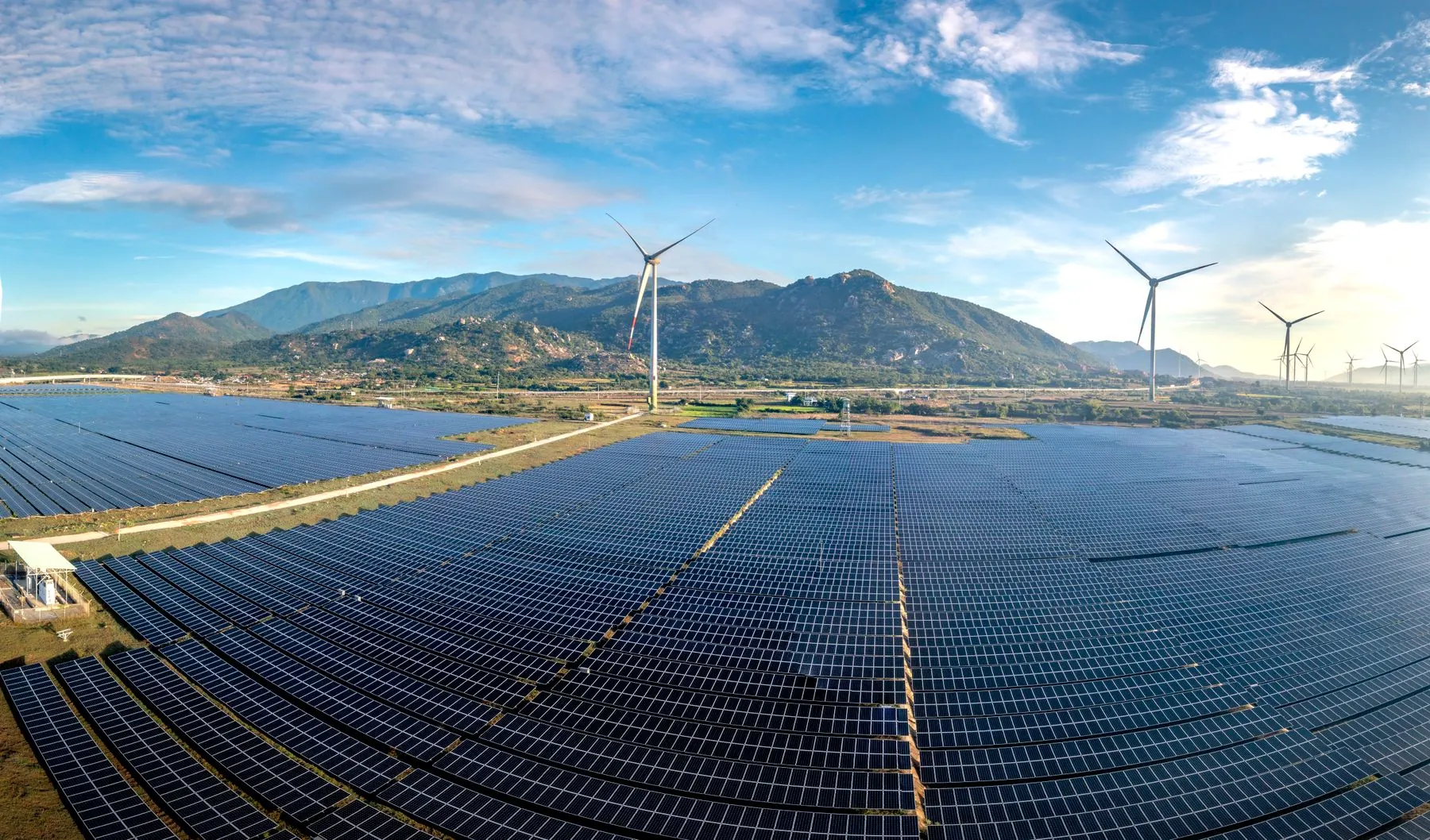 Solar and wind energy infrastructure supporting the energy transition