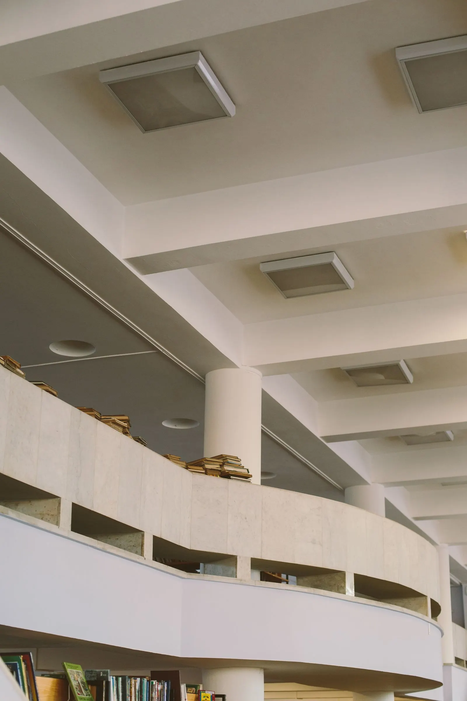 Layered library interior suggesting continuity and structured planning